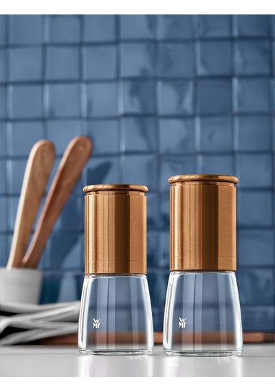 De Luxe Çelik Bakır Baharat Değirmeni Seti Çok Renkli