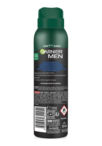 Garnier Men Ekstra Ferahlık Sprey Deodorant