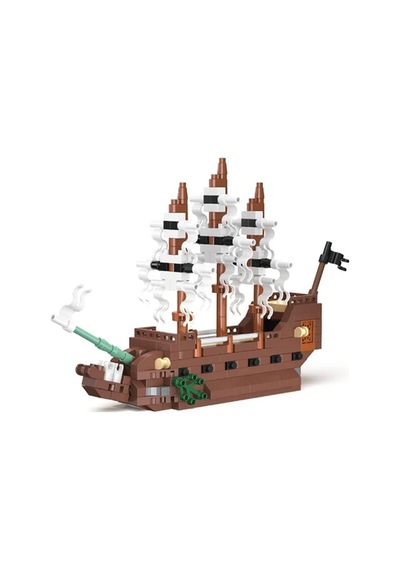 320 Parça Uçan Hollandalı Gemi Yapı Seti Mini Bricks Maket 6+ Yaş Birleştirilebilir Oyuncak