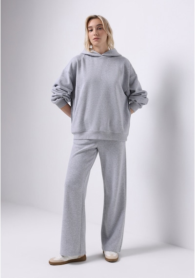 Colins Regular Fit Orta Bel Düz Kadın Gri Eşofman Altı Cl1076448 Q1.v2 Mga GRİ MELANJ