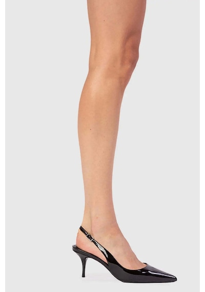 Castle Black Black Suede Studio Kadınlar Için Şık Pointy Toe Slingback Pompa - Patent Deri Ve Kedi Topuk Topuklu Ayakkabı Siyah 38 Castle Black Black Suede Studio Kadınlar Için Şık Pointy Toe Slingback Pompa - Patent Deri Ve Kedi Topuk Topuklu Ayakkabı Siyah 38