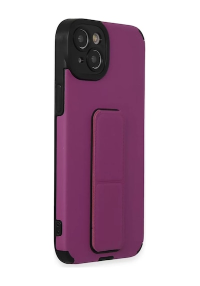 Newface Apple İphone 14 Plus Kılıf Mega Standlı Silikon - Mor