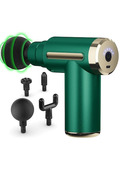 Esert Massage Gun Sessiz Ve Güçlü Kas Masaj Aleti 4 Başlık, Usb Şarjlı, Taşınabilir Masaj Cihazı siyah