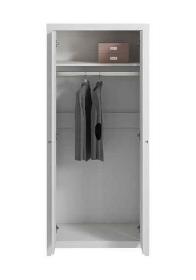 İnarch Dizayn Bled 2 Kapaklı Gardırop Şık Ve Minimalist Yatak Odası Dolabı Beyaz