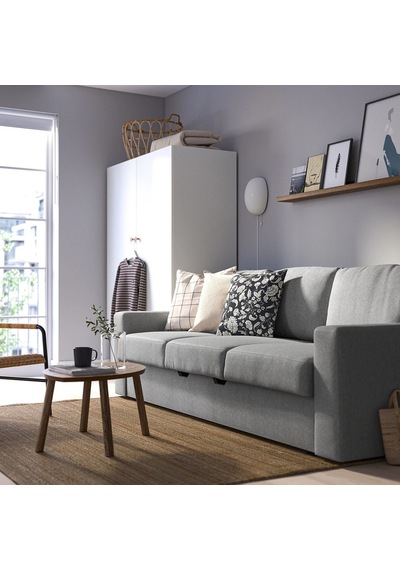 Ikea Bej Ferah Kanepe - 3'lü Yataklı Kanepe