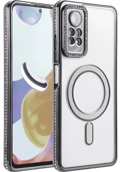 Xiaomi Redmi Note 12 Pro 4g Joke Simli Magneticsafe Kılıf - Siyah Düz Renkli