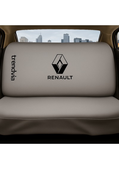 Renault Uyumlu Ön Arka Koltuk Kılıfı Penye Servis Tipi Oto Koltuk Koruma Seti Gri