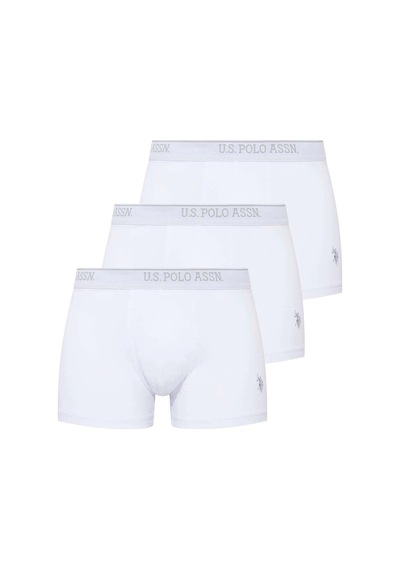 U.S. Polo Assn. Erkek Beyaz 3 Lü Boxer