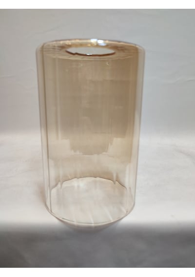 Avize Camı.silindir,bal Rengi,kendinden Çizgili. E.27 Çap:10.00cm Bal