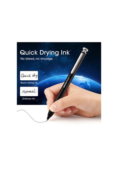 Wrıtech W-0156a1 Metal Up 0,7mm Mavi Jel Kalem - 24'lü Set Ahşap