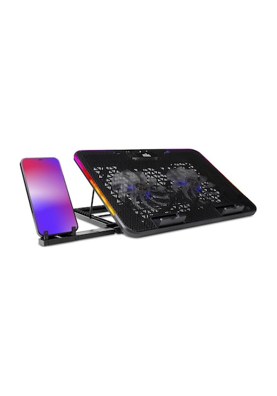 Classone Mila Serisi M2 R-type Rgb Işıklı, 2 Büyük Fan, Telefon Standı,2 Usb Notebook Soğutucu Stand