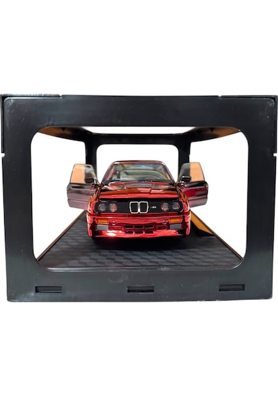 1:24 Metal Model Koleksiyon Araba Bmw M3 Karartılı Kırmızı 19 Cm Döner Ön Tekerler