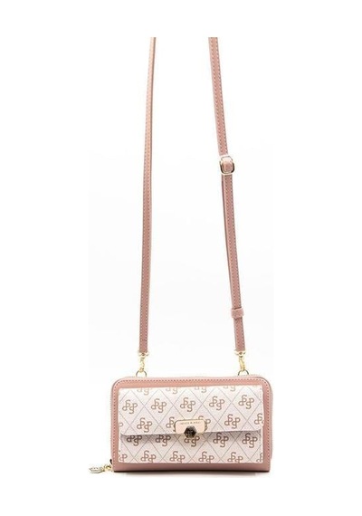 Silver Polo Sp921 Kadın Telefon Çantası Monogram Pembe-somon