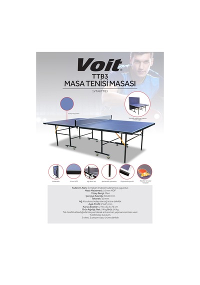 Voit Ttb3 Masa Tenisi Masası