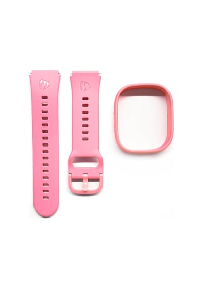 Watch 5 Plus Akıllı Saat Yedek Kayışı Kasa Kordon Set Pembe Çok Renkli