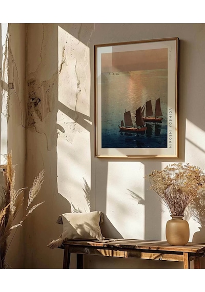Çerçevesiz Poster Hiroshi Yoshida Işıltılı Deniz