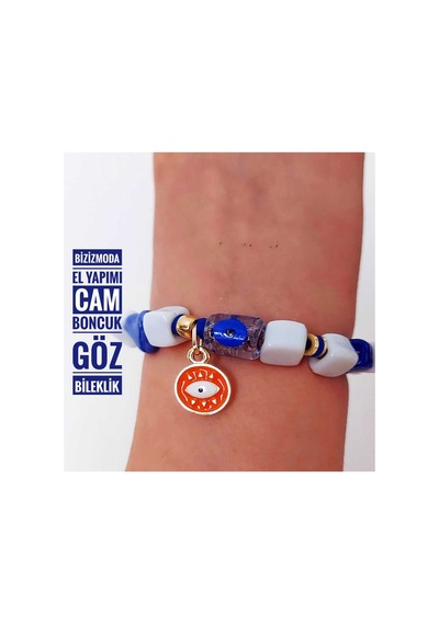 Cam Bodrum Boncuk Charm Murano Nazar Boncuk Bileklik Nazar Boncuklu Bileklik Beyaz 32628034