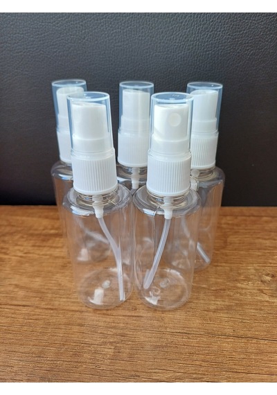 Sprey Başlı Plastik Boş Pet Şişe 50 Ml 5 Adet