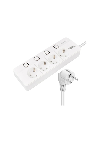 Anahtarlı 4'lü Grup Priz, 1.5 Metre, Usb Girişli 0.13 M