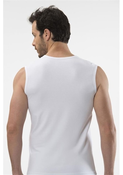 Cacharel 1304 Spor Erkek V Yaka - Beyaz Beyaz