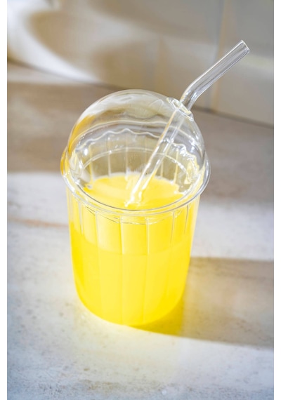 Lumis Pipetli Cam Bardak - 400 Ml Şeffaf