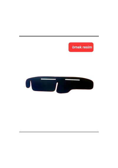 Torpido Halısı Oto Ön Cam Konsol Göğüs Örtüsü Renault Uyumlu Brodway-spring-flaş Kırmızı Fitilli