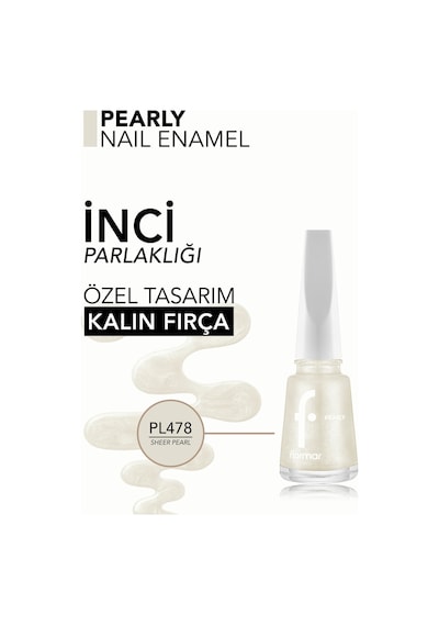 Flormar Pearly Yarı Transparan & Parlak Bitişli Sedefli Oje Pl478 Sheer Pearl