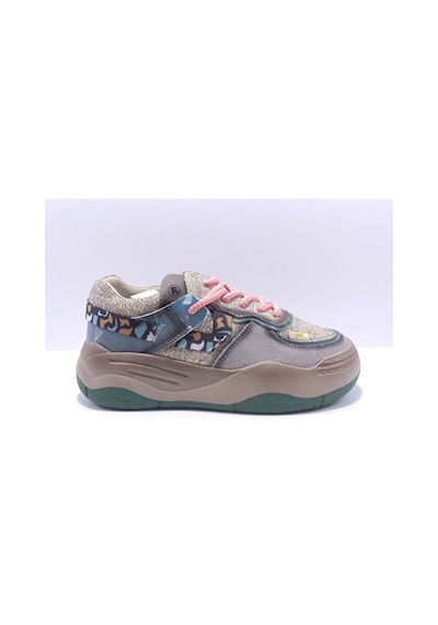Guja 25k328 Kadın Sneaker Kalın Taban Spor Ayakkabı Bej Siyah
