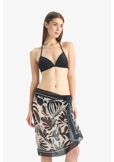 Defacto Regular Fit Desenli Şifon Pareo-fall İn Love E8218ax25hsbk27 Siyah