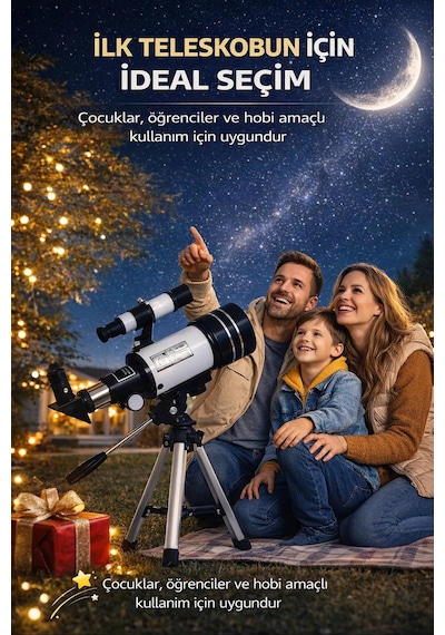 Dailytech Profesyonel Astronomik Monoküler Teleskop Ay & Yıldız Gözlemi Eğitici Güçlü Optik Tripodlu Set