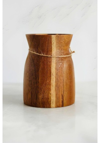 Akasya Ahşap Kaşıklık, Mutfak Düzenleyici Organizer, 10 X 12.7 Cm, Kahverengi
