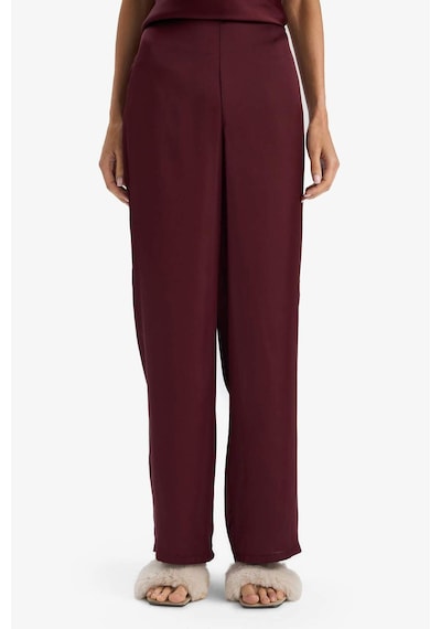 Defacto Regular Fit Uzun Boy Saten Alt-fall İn Love G1671ax25aubr210 Bordo-br210