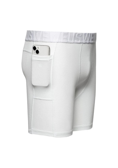 Weweus Beyaz Gizli Cepli Erkek Uzun Boxer Beyaz
