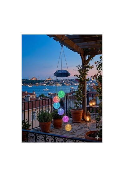 Solar Güneş Enerjili 6 Lı Kristal Top Bahçe Dekoru - Renk Değiştiren Led Lambalı, Ip44 Su Geçirmez Dekoratif Bahçe Ve Balkon Aydınlatması