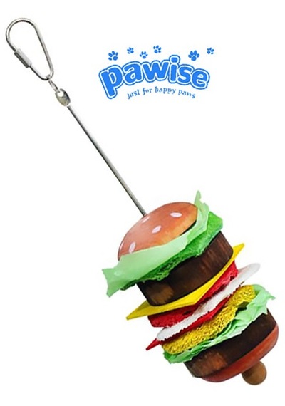 Pawise - 353 - Hamburger Oyuncak - Spt-gld - Kuşlar İçin