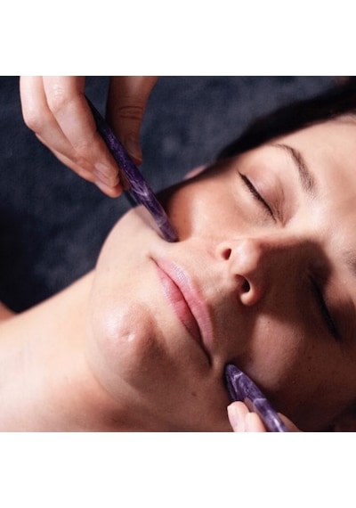 Efsoon Organics Doğal Taş Roller Ametist Gua Sha Kaz Ayaklı Masaj Aleti