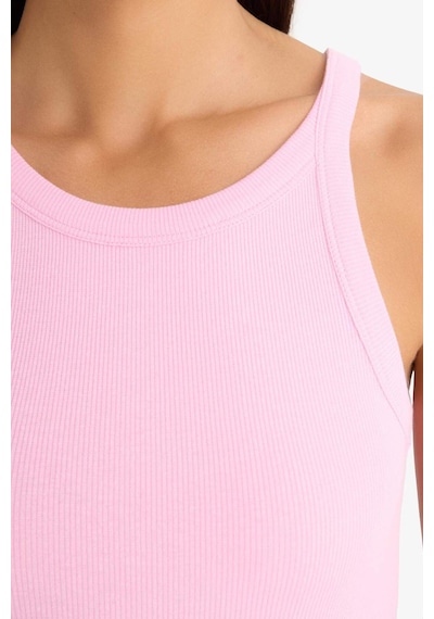 Defacto Slim Fit Dar Kesim Halter Yaka Fitilli Kaşkorse Atlet E2176ax25sppn649 Pembe
