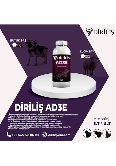Diriliş Ad3e 1lt Yem Katkı