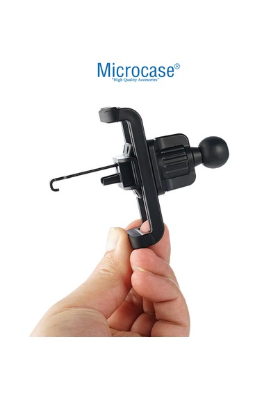 Microcase Araç İçi Izgaralıktan 17 Mm Top Başlıklı Telefon Tutucu Parçası - Al4983 Siyah