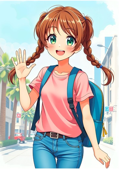 Liseli Kız Anime Boyama Kitabı Renkli Anime Poster Hediyeli