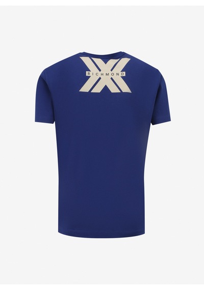 John Richmond Bisiklet Yaka Mavi Erkek T-shirt Ump24013ts