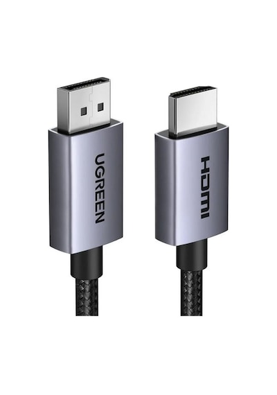 Ugreen 4k 1080p 120hz Displayport 1.2 To Hdmı 1.4 Örgülü Kablo, 5m, 35845