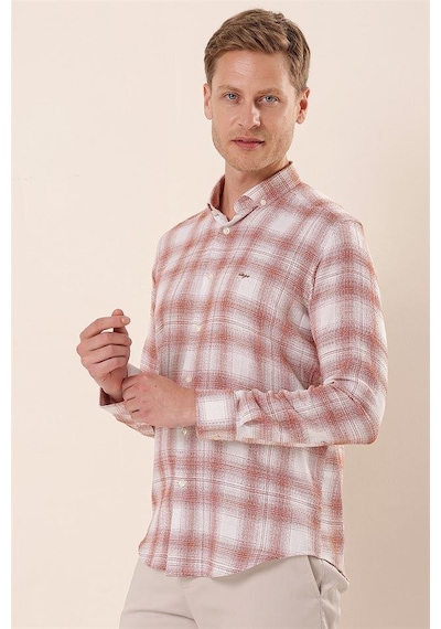 İmza Kiremit Uzun Kollu Kareli Cepsiz %100 Pamuk Klasik Slim Fit Dar Kesim Gömlek 1004230176-kiremit Kiremit İmza Kiremit Uzun Kollu Kareli Cepsiz %100 Pamuk Klasik Slim Fit Dar Kesim Gömlek 1004230176-kiremit Kiremit