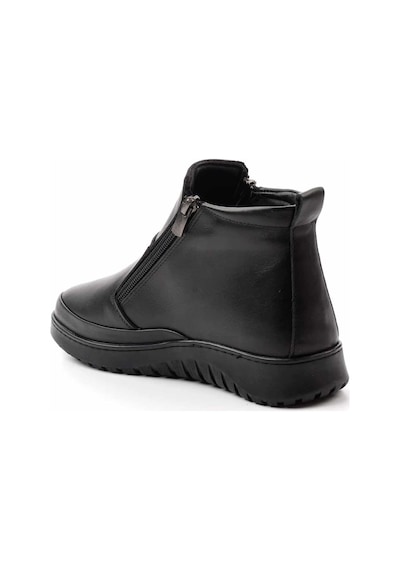 Siyah Hakiki Deri Kadın Bot & Bootie K02331190003 Siyah