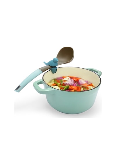 Silikon Kuş Pot Klipler Kaşık Kepçe Tutucu Mutfak Tencere Kapağı