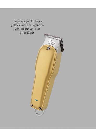 Berber Tipi Saç Sakal Kesme Makinesi Usb Şarjlı Sessiz Motorlu