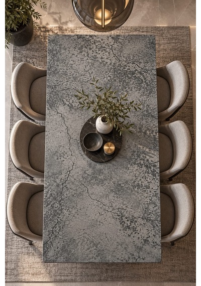 Deconitte Kendinden Yapışkanlı Antrasit Gri Beton Desenli Pvc Folyo Mobilya Dolap Masa Tezgah Kaplama 60x100cm