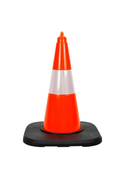 İleri Trafik Pvc Trafik Konisi 50 CM Reflektifli Ağırlıklı Trafik Dubası