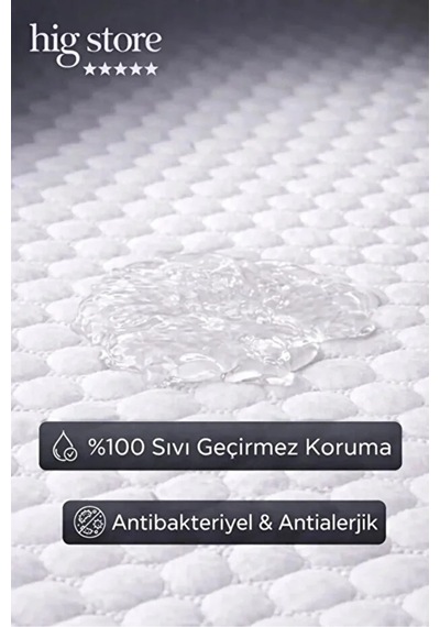 %100 Pamuk Sıvı Su Geçirmez Terletmez Hasta Altı Bebek Altı Yatağı Saran Yatak Koruyucu 100 200 Ebat