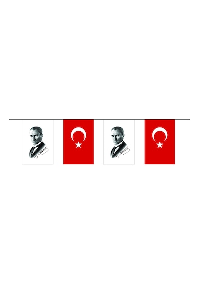 İpe Dizili Türk-Atatürk Bayrağı 30X45 25 Metre